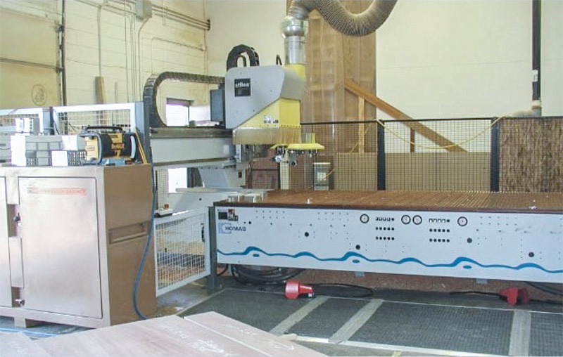 CNC router on the shop floor