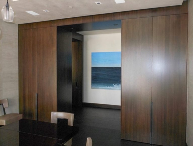 Contemporary residence I: custom millwork, view 3