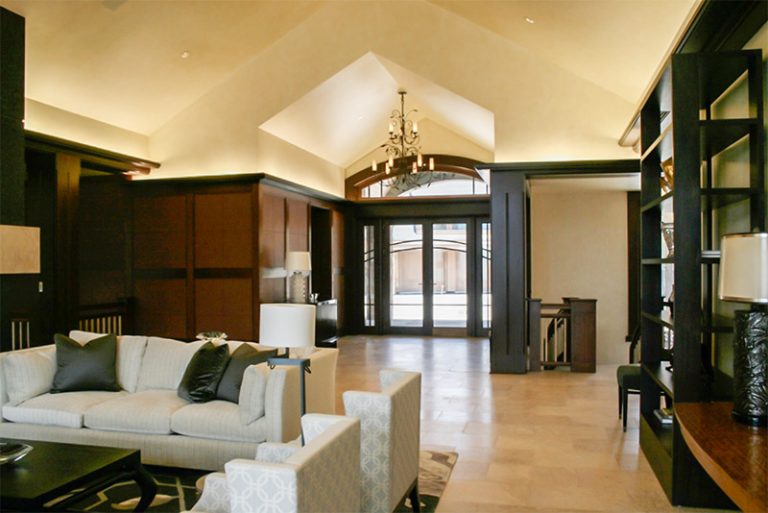 Transitional residence I: custom millwork, view 2